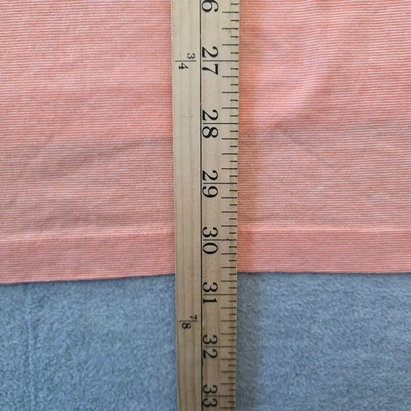 Polo Ralph Lauren Mens XL Pima Cotton Micro Stripe Polo Shirt Orange White - Picture 8 of 8
